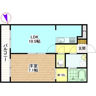 CNJ蓑原NO3【2階】の間取り