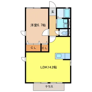シャトレII【1階】の間取り