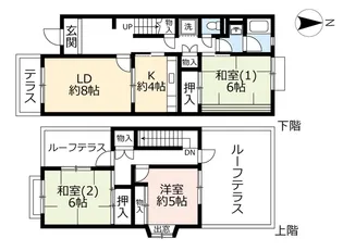 UR藤沢台第五【1階】の間取り