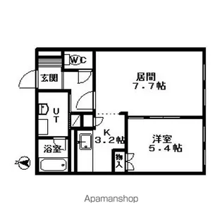 メイプルコート北円山【3階】の間取り