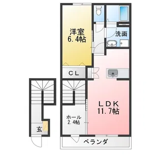 メゾン・ド・ミュゲ【2階】の間取り