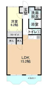 コンフォーレ広石【1階】の間取り