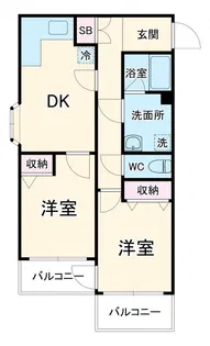 竹ノ丸テラス【2階】の間取り