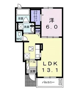 グランシャリオI【1階】の間取り
