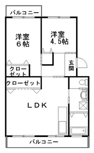 第二コーポ成瀬【2階】の間取り