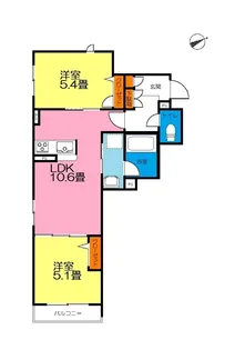 アリスティオ M【2階】の間取り
