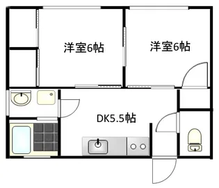 コーポ明日花【2階】の間取り