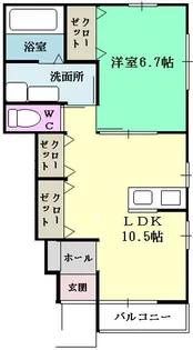 フェリヴィータ荒井【1階】の間取り