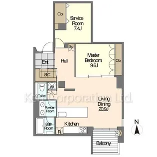 JOYLUXE THE RESIDENCE AKIYA【3階】の間取り