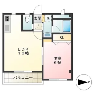 1LDKの間取り画像