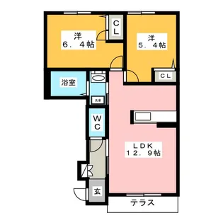 シャルマンハウス【1階】の間取り