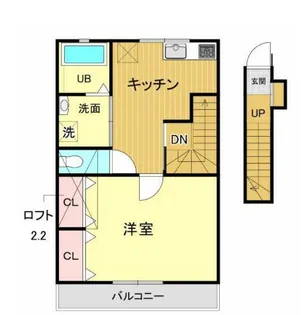 ビルドクラスタ台原【2階】の間取り
