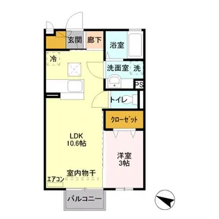 クレールコート【1階】の間取り