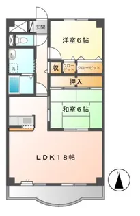 ポピュレール【1階】の間取り