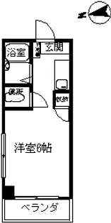 1Kの間取り画像