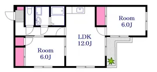 広島県広島市中区鶴見町【マンション】の間取り