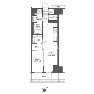 WORVE横浜伊勢佐木町【15階】の間取り