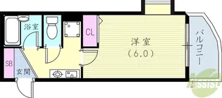 エスリード三宮フラワーロード【8階】の間取り