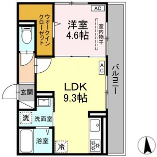 ディー パイナ 桜ヶ丘【2階】の間取り