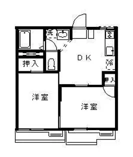 コーポ平成 A棟【2階】の間取り