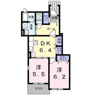 シェ モア I【1階】の間取り