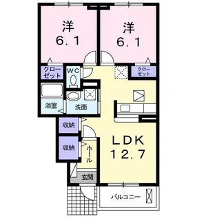 グラン・リーオI【1階】の間取り