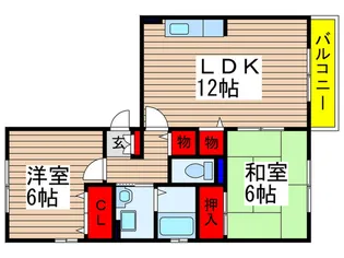 ノ-ブルヒル【1階】の間取り