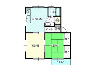 ハイツフルール【2階】の間取り