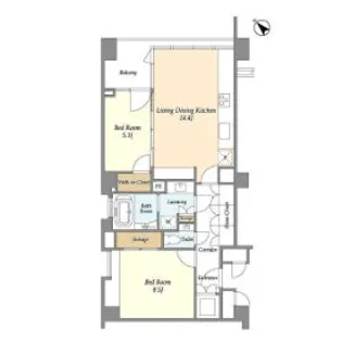 ストーリア赤坂の間取り