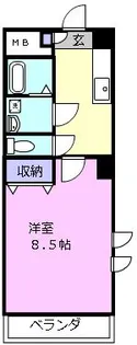 ミ・カーサ キタ【8階】の間取り