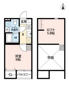 CAROLINA 長町【1階】の間取り