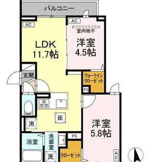 東京都練馬区早宮1【アパート】の間取り