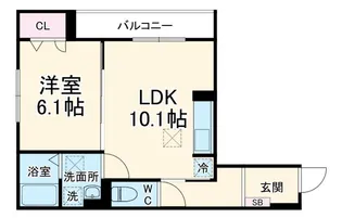 Noble Palais新曽【2階】の間取り