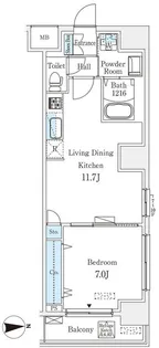 東京都千代田区東神田3【マンション】の間取り