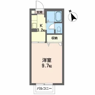 ジュネス リュウ【2階】の間取り