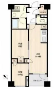プレミスト赤坂檜町公園【1階】の間取り
