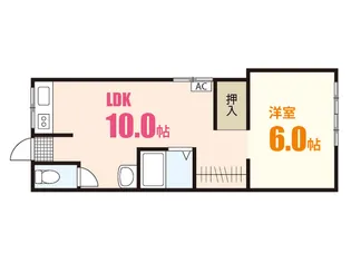 大山アパート【1階】の間取り
