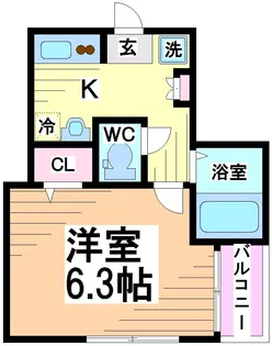 東京都渋谷区笹塚3【アパート】の間取り