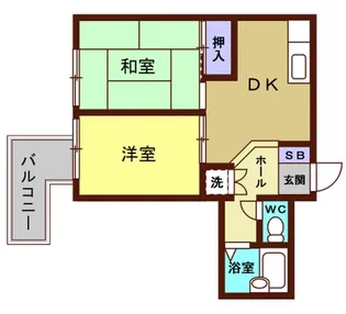 オークハイム【3階】の間取り