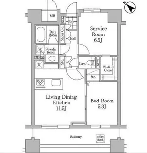 1SLDKの間取り画像