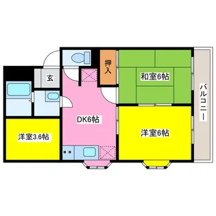 メゾン陣屋下【1階】の間取り