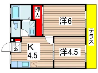 宍倉ハイツ【1階】の間取り