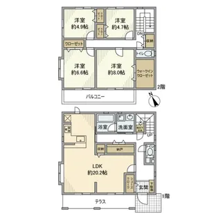 神奈川県鎌倉市材木座3【一戸建】の間取り