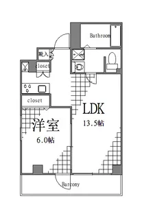 東京都江東区冬木【マンション】の間取り