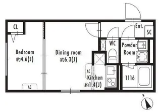 東京都新宿区西新宿8【マンション】の間取り