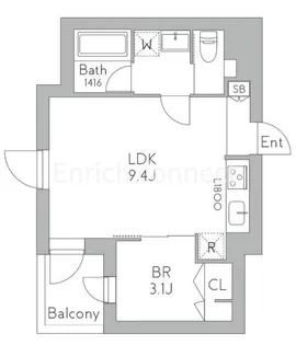 東京都世田谷区砧4【マンション】の間取り