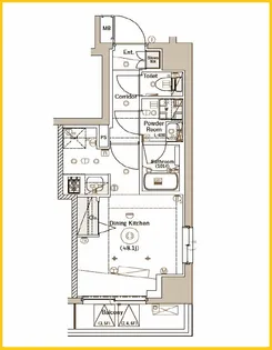 1Kの間取り画像