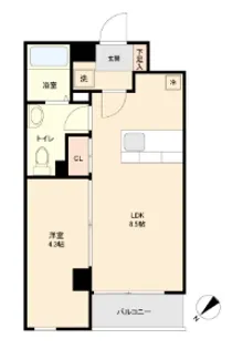 JMFレジデンス新横浜(旧) RJRプレシア新横浜【6階】の間取り