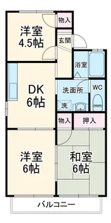プレミールハイツ五番館【1階】の間取り