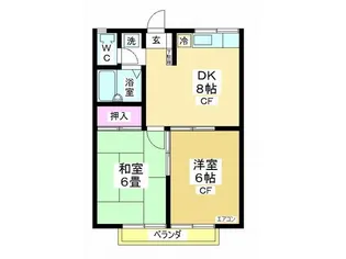 サンライズプラザ B棟【1階】の間取り